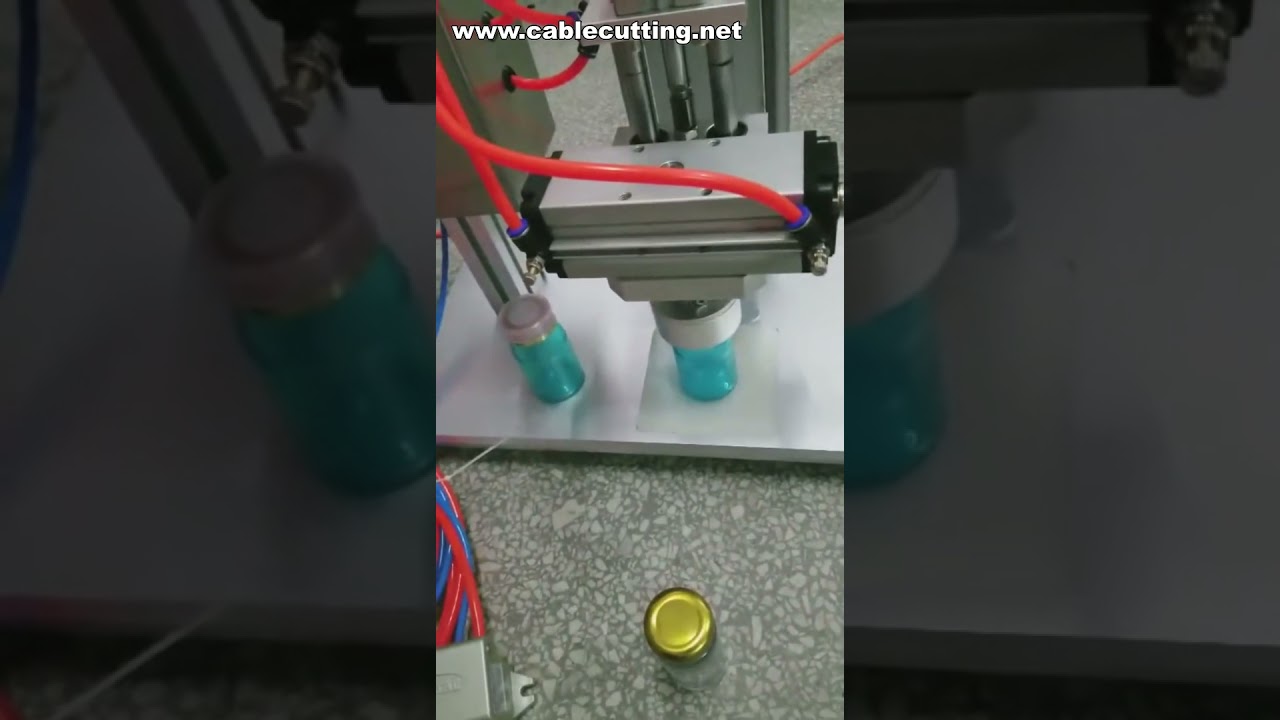 Pneumatyczna maszyna do zamykania wieczek blaszanych i plastikowych, maszyna do kapslowania, pneumatyczna maszyna stołowa