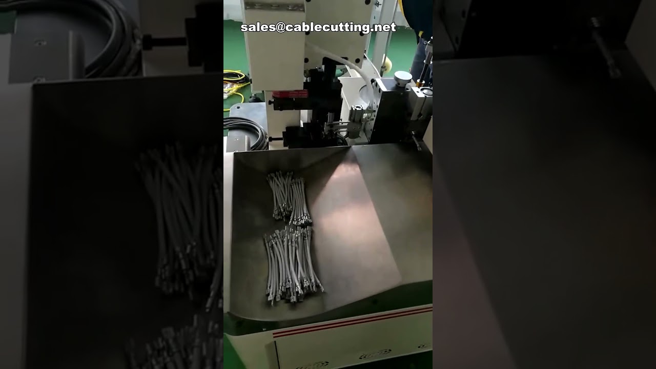Automatyczna maszyna do zaciskania końcówek płaskich kabli dwustronnie, automatyczne zaciskanie końcówek