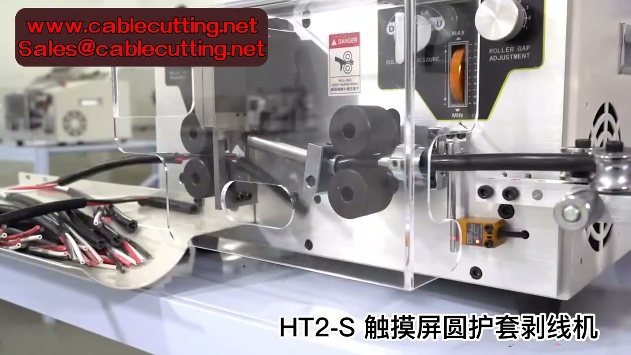 0 1 8mm2 Wire Cable Cutting Stripping Peeling Machine AWG8 AWG28 with Jump Tube Touch Screen Strippe