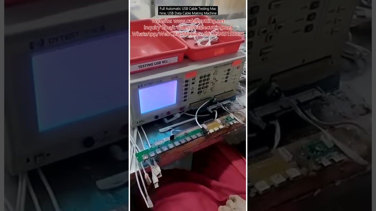 Full Automatic USB Cable Testing Machine, USB Data Cable Making Machine